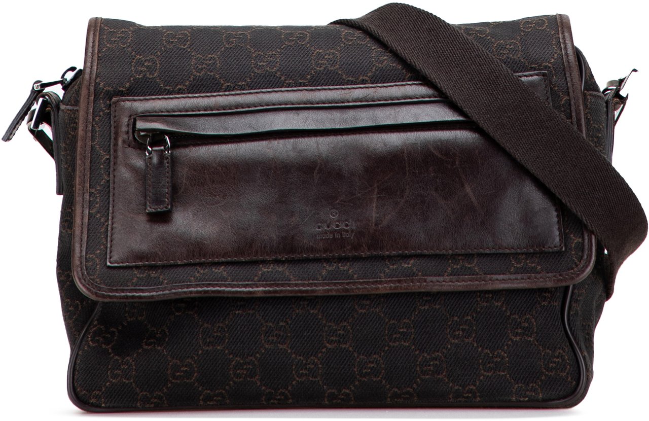 Gucci GG Canvas Crossbody Bruin