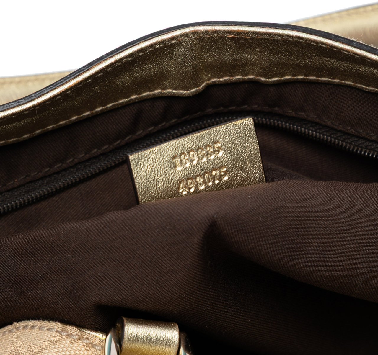 Gucci GG Canvas Abbey D Ring Shoulder Bag Bruin