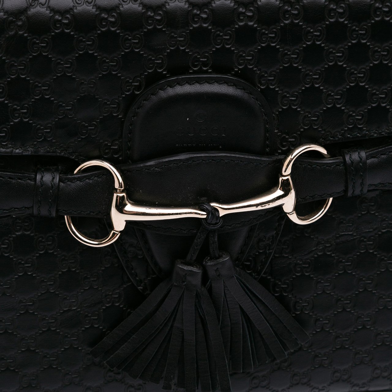 Gucci Medium Microguccissima Emily Shoulder Bag Zwart