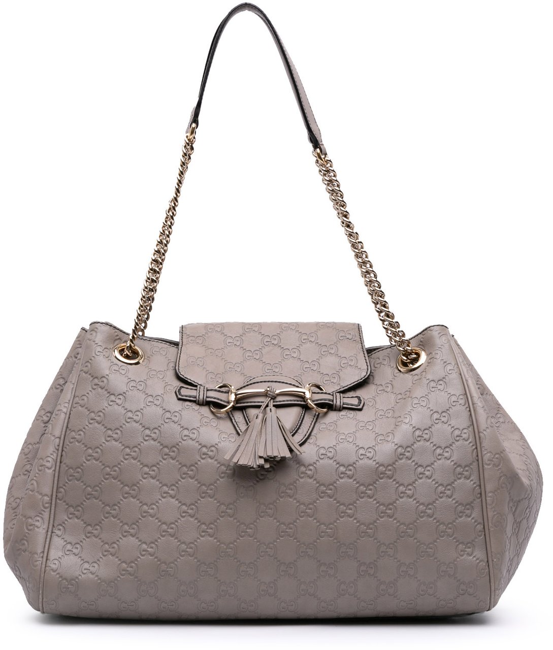 Gucci Large Guccissima Emily Chain Shoulder Bag Grijs