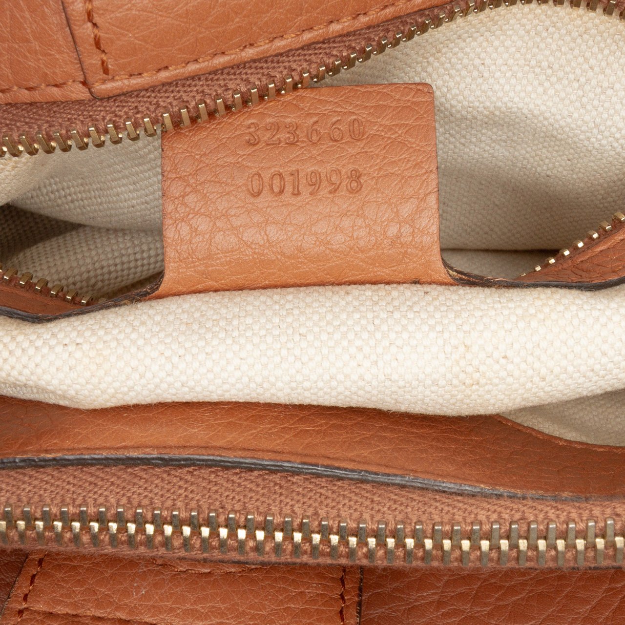 Gucci Medium Calfskin Bamboo Shopper Satchel Bruin