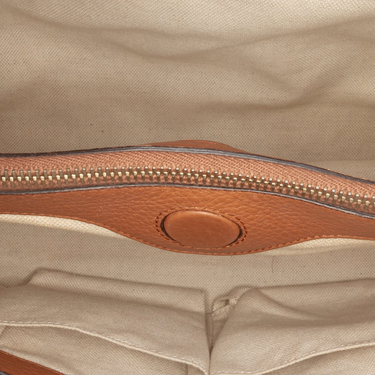 Gucci Medium Calfskin Bamboo Shopper Satchel Bruin