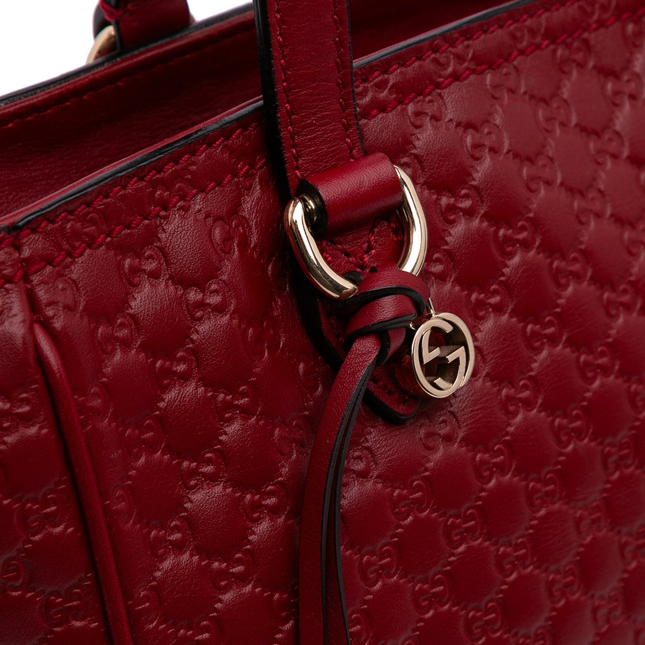 Gucci Small Microguccissima Bree Satchel Rood