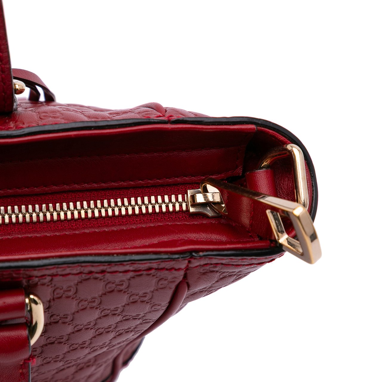 Gucci Small Microguccissima Bree Satchel Rood