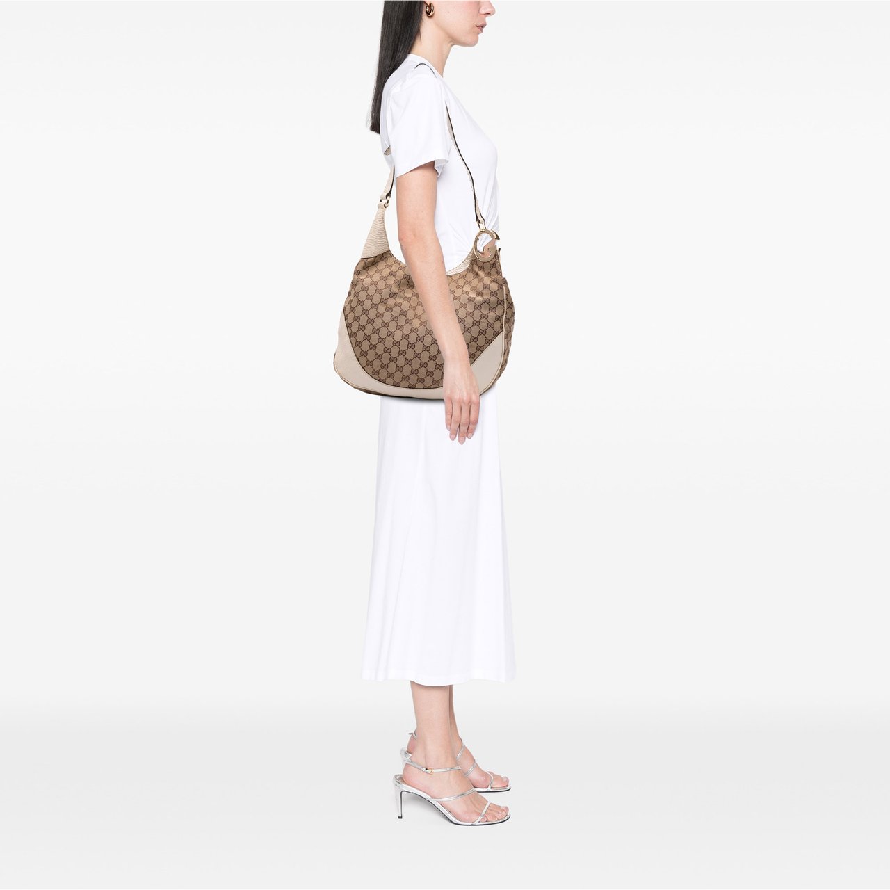 Gucci GG Canvas Charlotte Crossbody Bruin