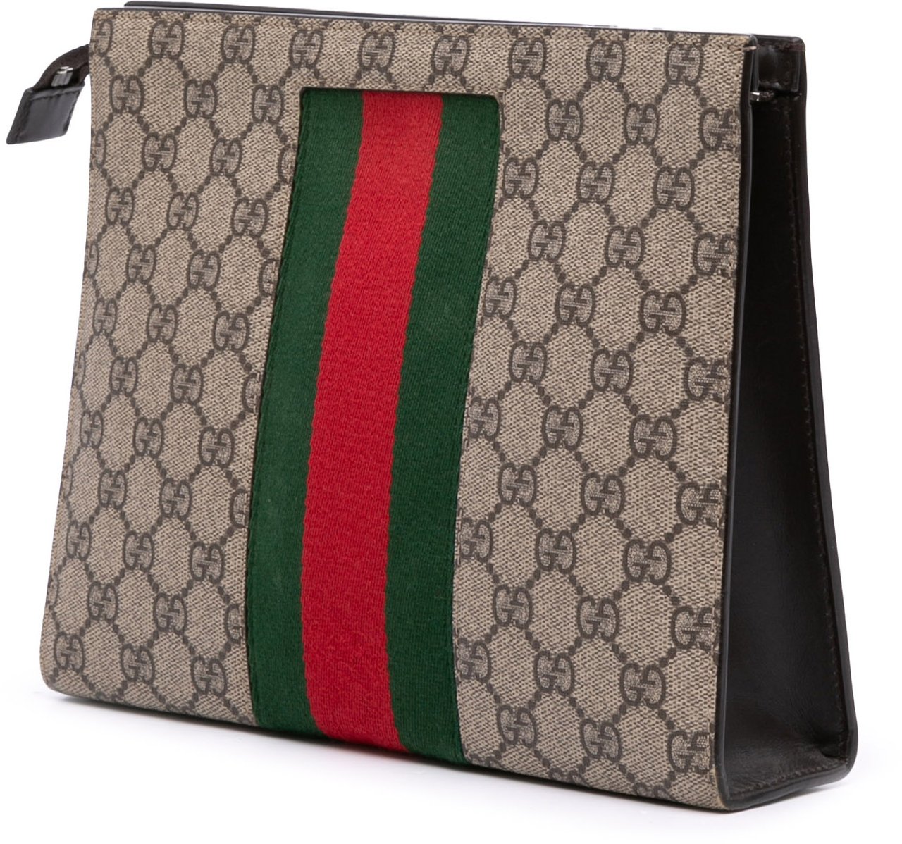 Gucci GG Supreme Web Clutch Bruin