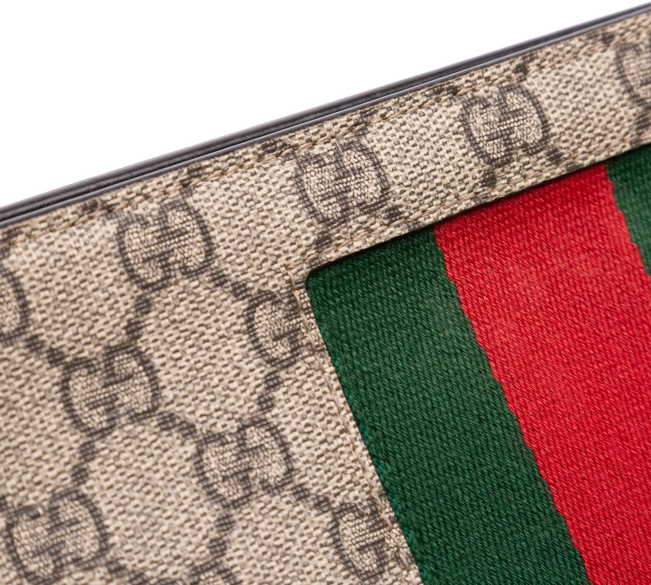 Gucci GG Supreme Web Clutch Bruin