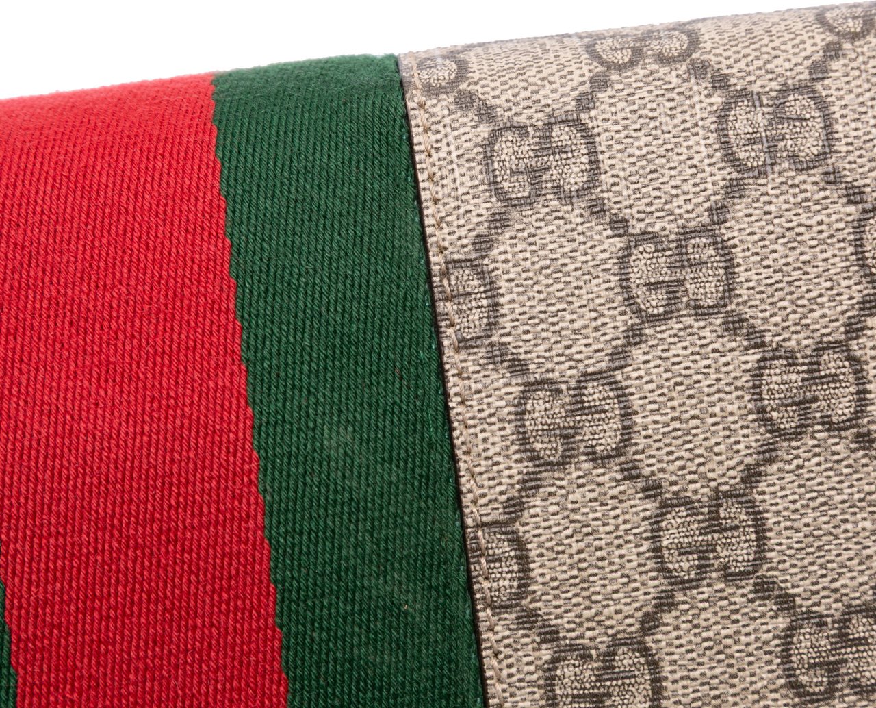 Gucci GG Supreme Web Clutch Bruin