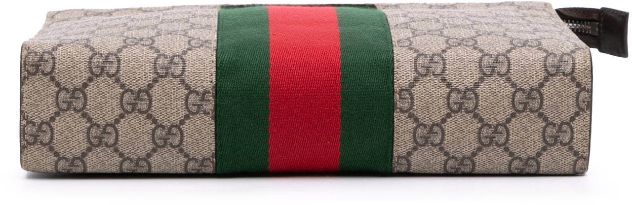 Gucci GG Supreme Web Clutch Bruin