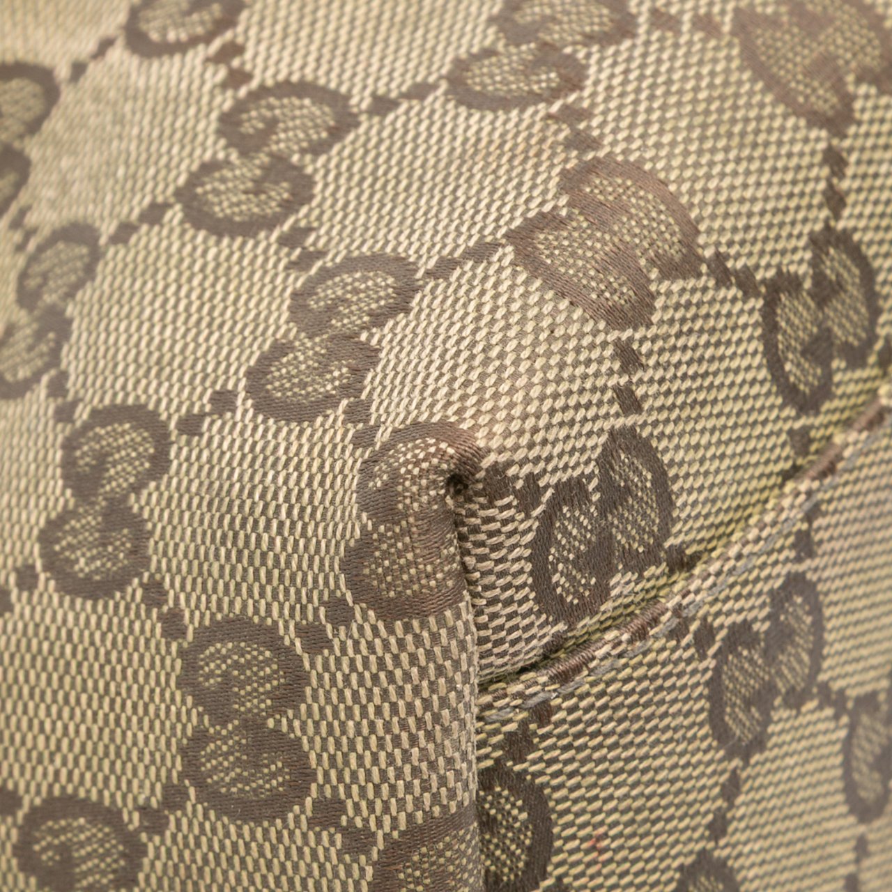 Gucci GG Canvas Web Tote Bruin