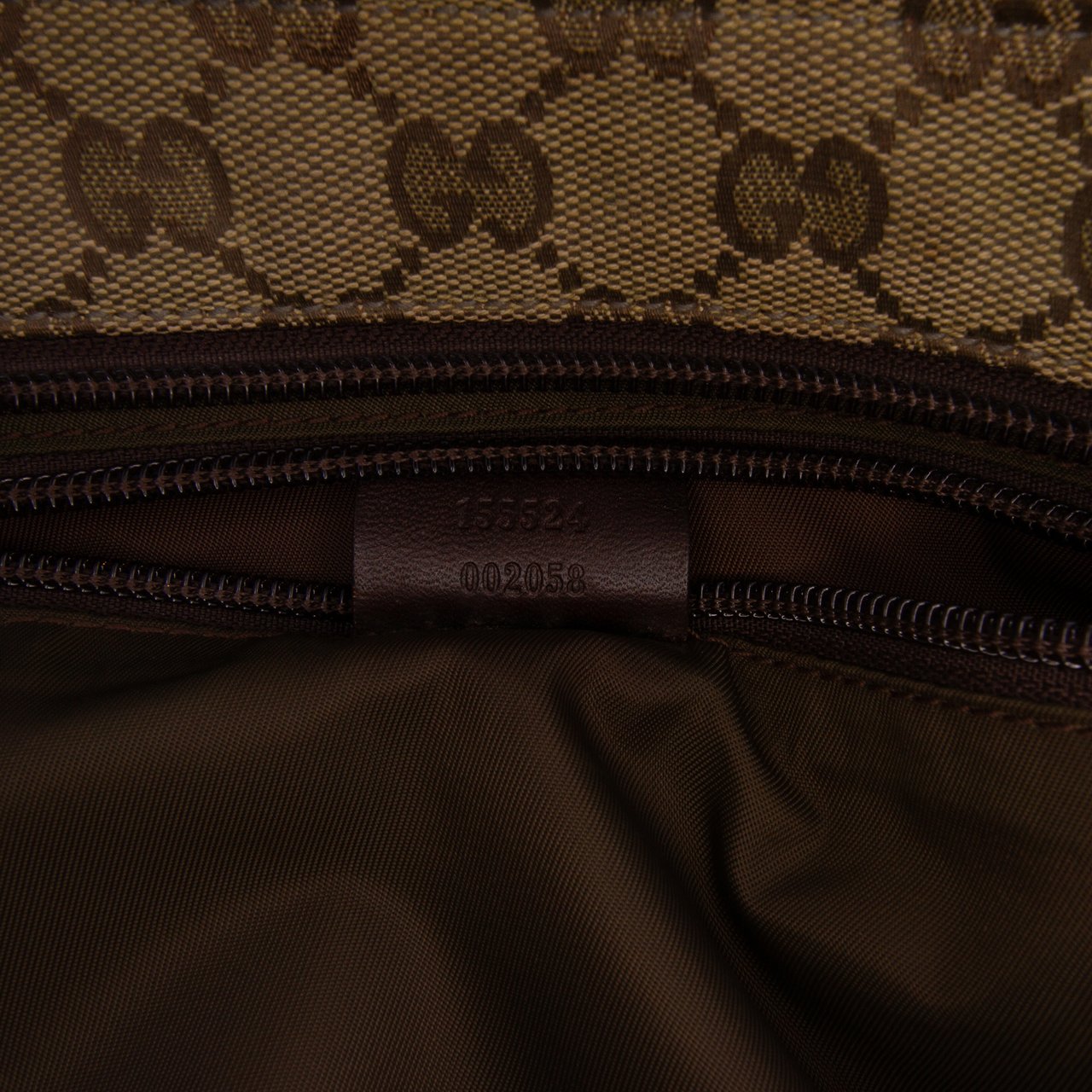 Gucci GG Canvas Web Tote Bruin