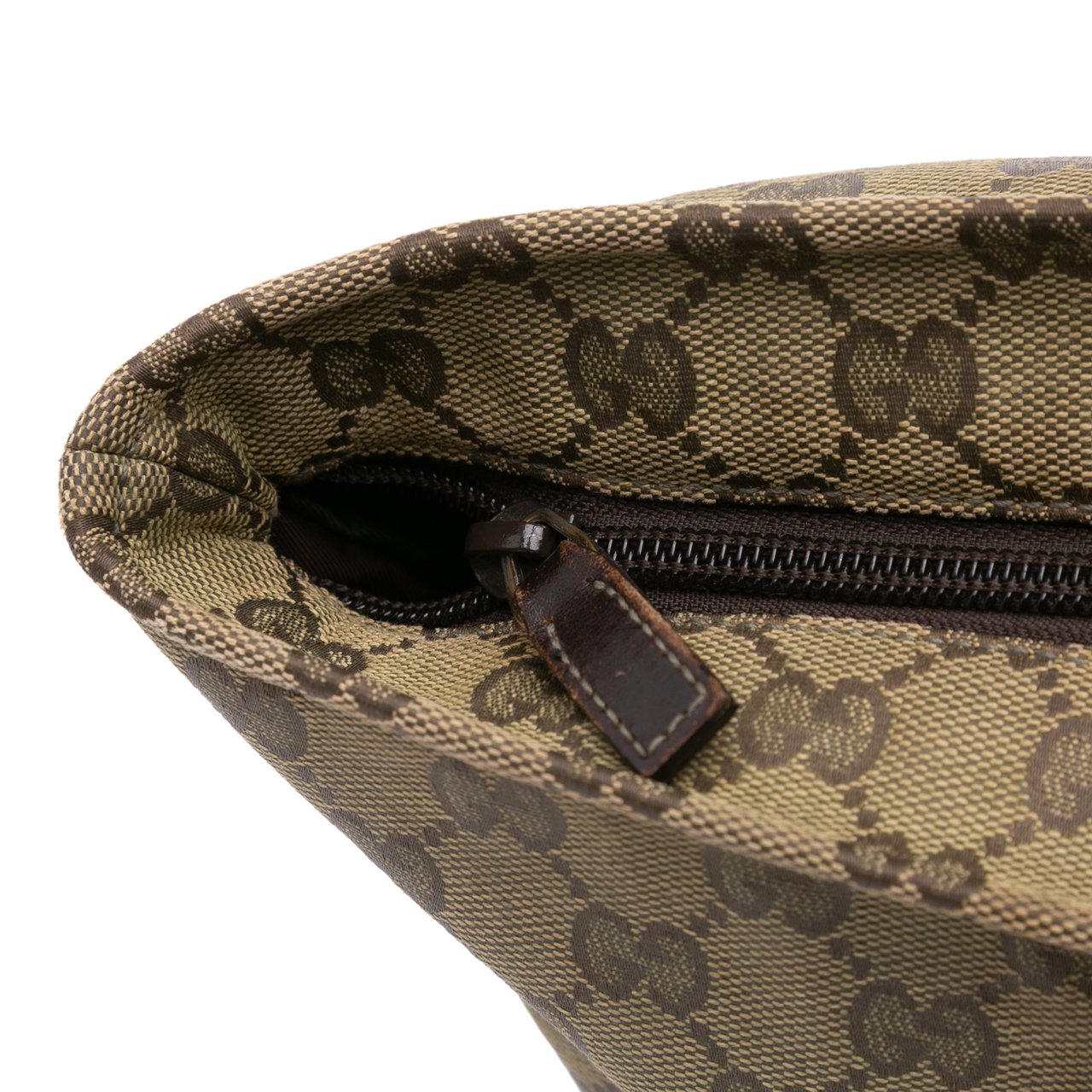 Gucci GG Canvas Web Tote Bruin