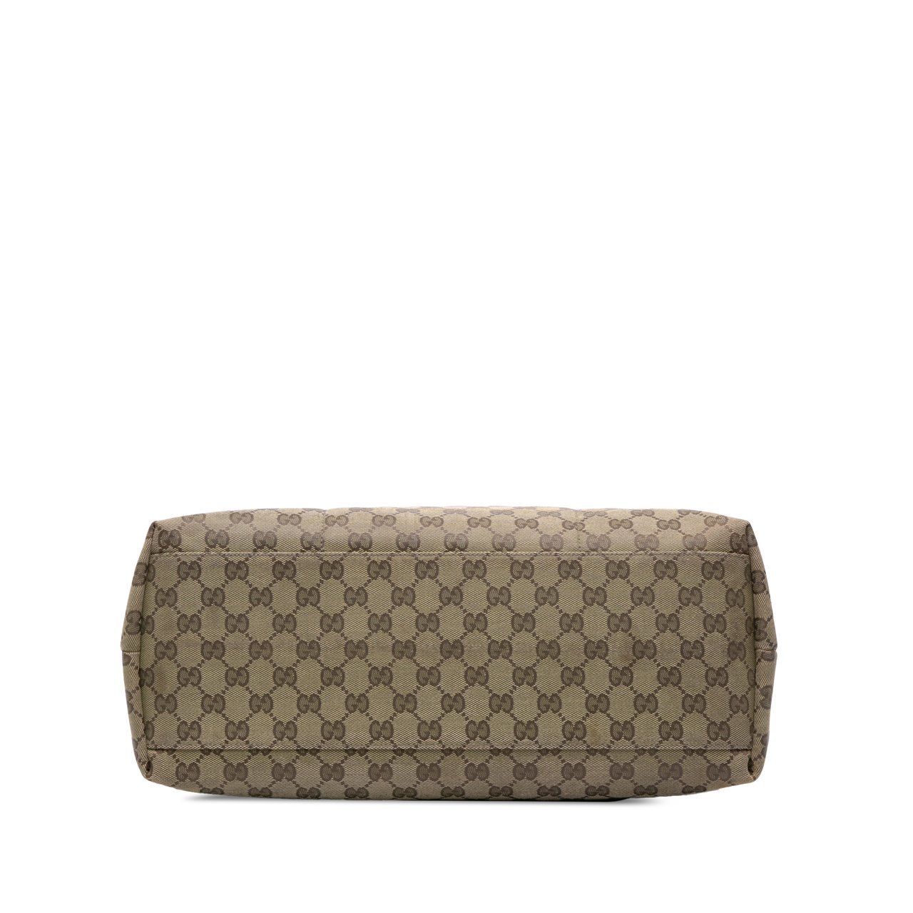 Gucci GG Canvas Web Tote Bruin