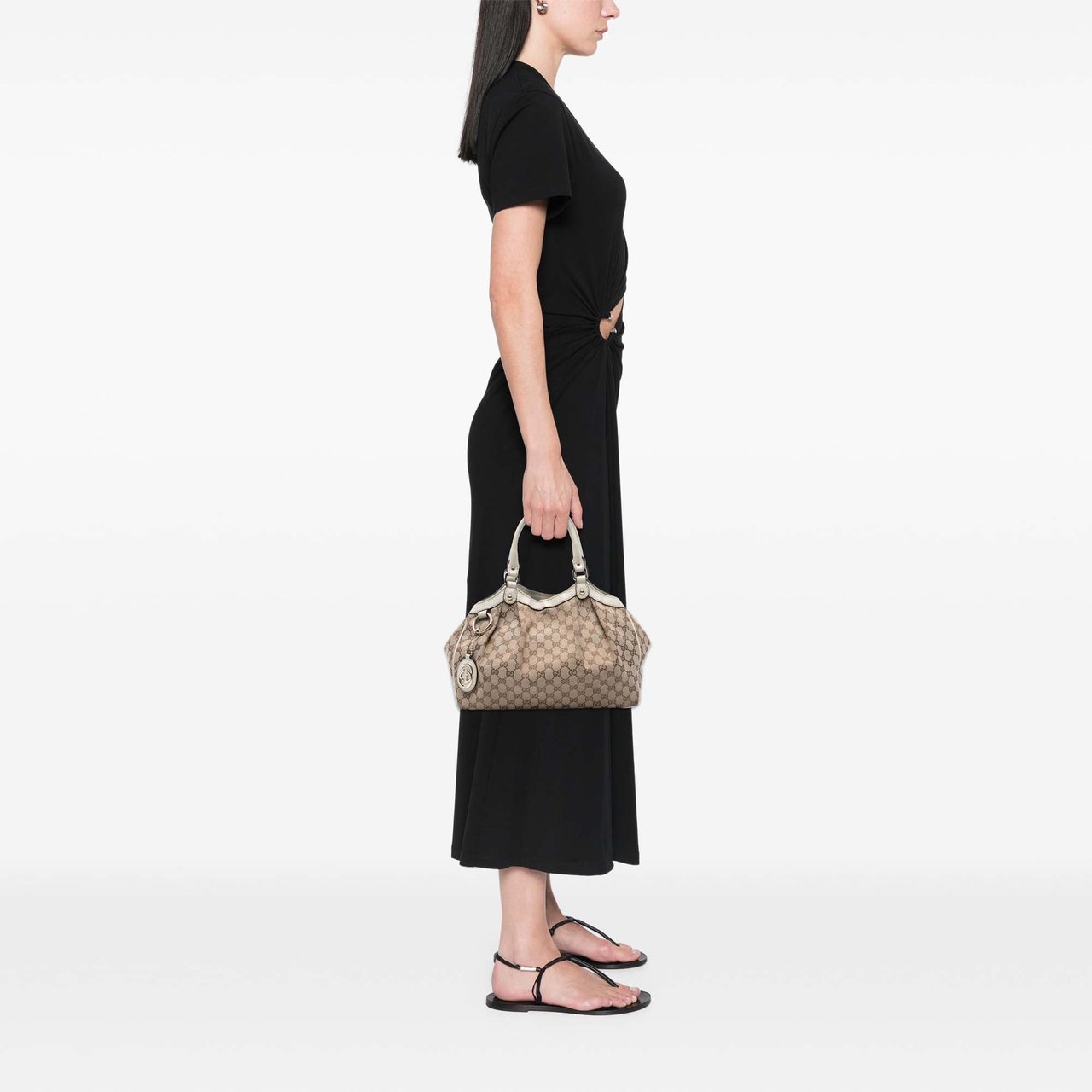 Gucci Medium GG Canvas Sukey Tote Bruin