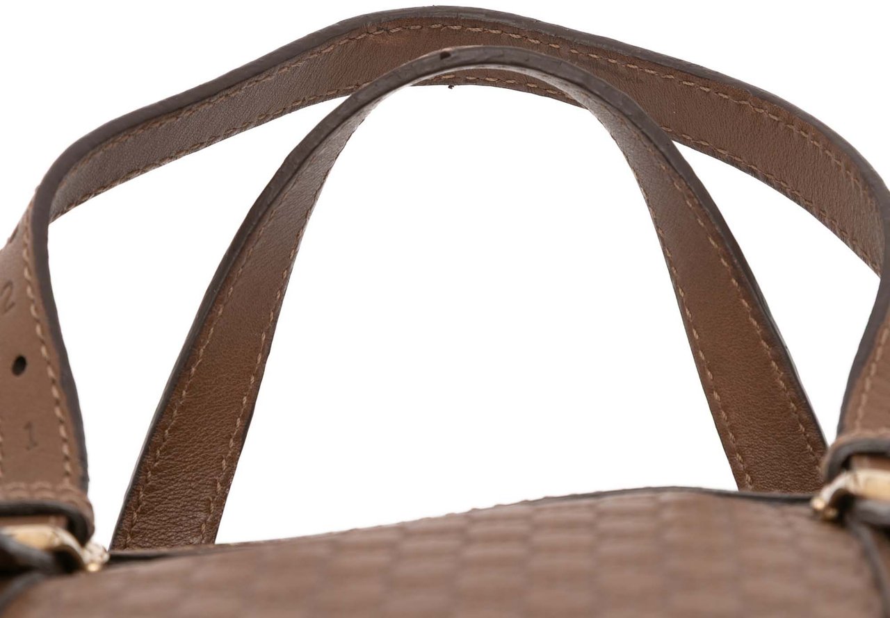 Gucci Small Microguccissima Nice Dome Satchel Bruin