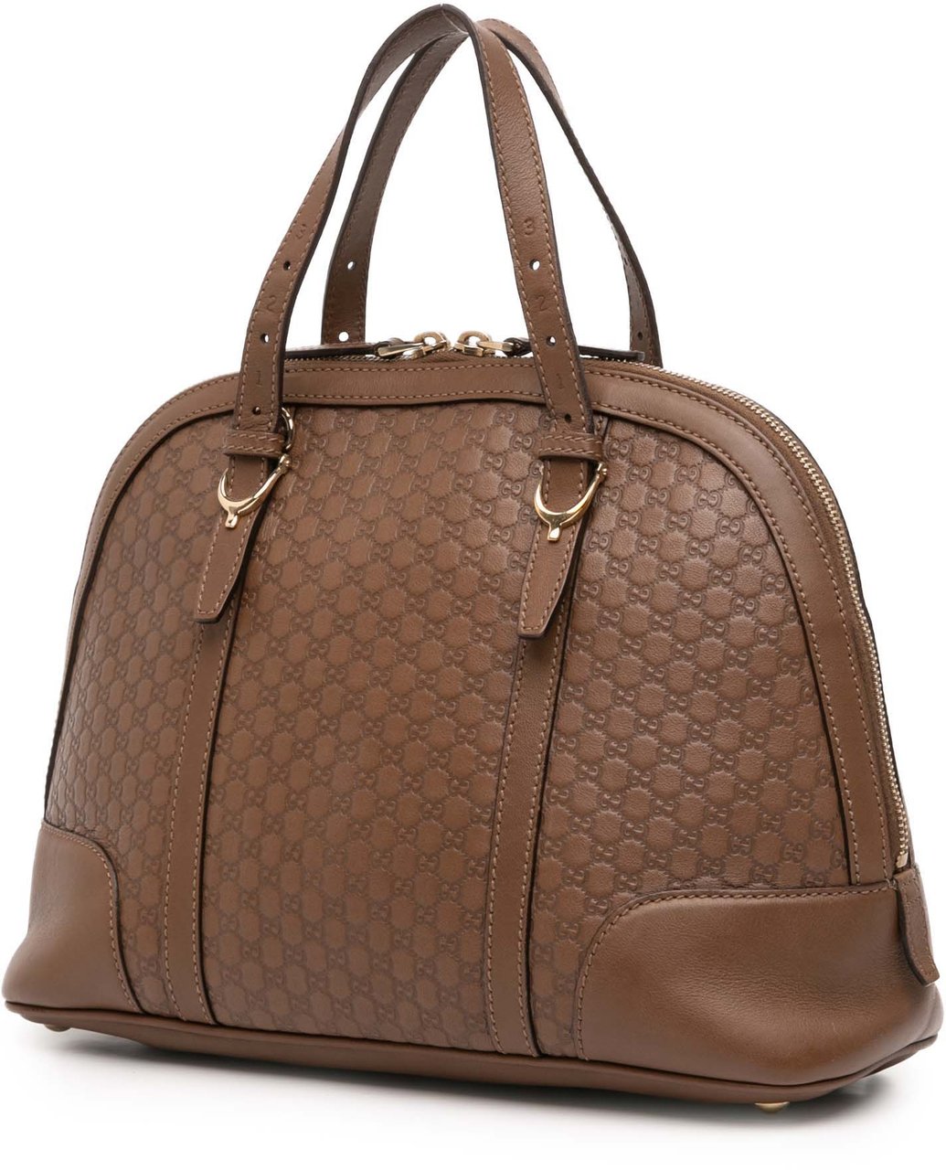 Gucci Small Microguccissima Nice Dome Satchel Bruin