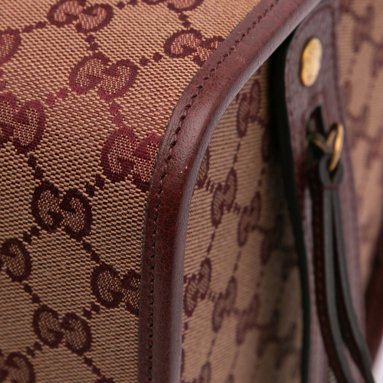 Gucci Mini GG Canvas Ophidia Web Duffle Bag Rood