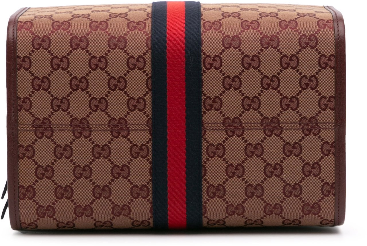 Gucci Mini GG Canvas Ophidia Web Duffle Bag Rood