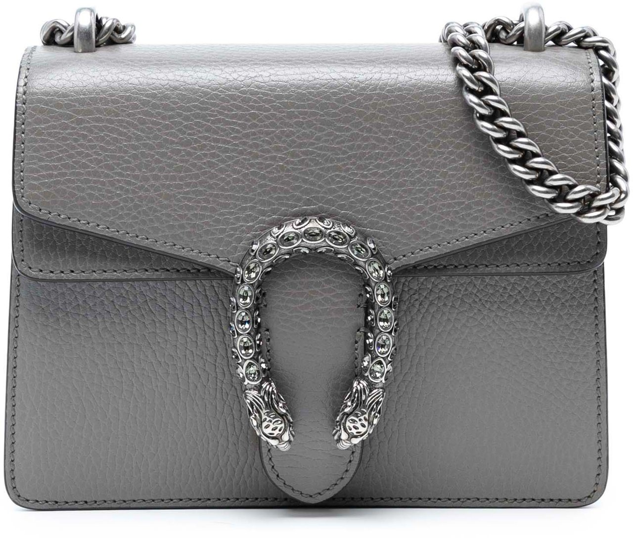 Gucci Small Leather Dionysus Crossbody Grijs