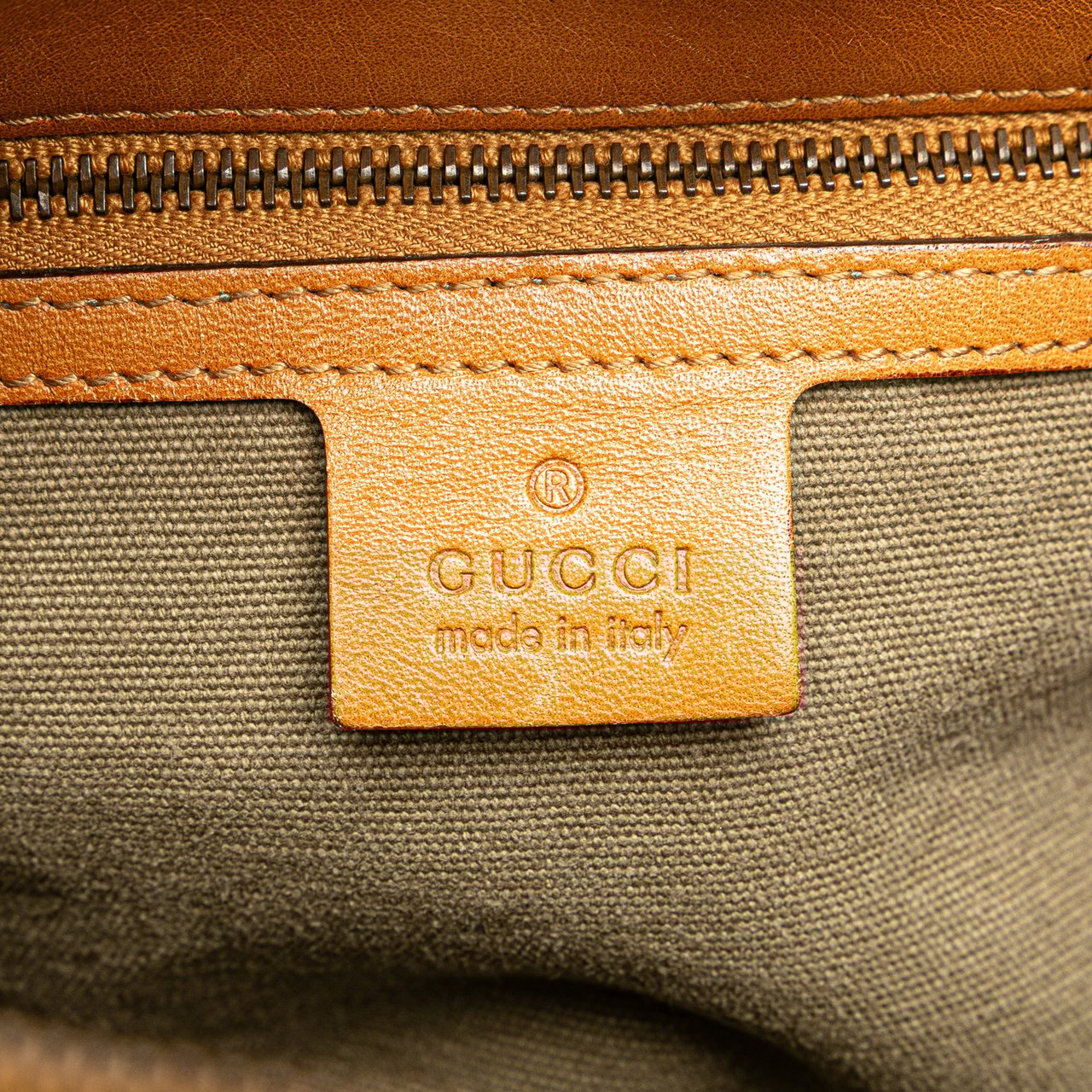 Gucci Canvas Utilitarian Shoulder Bag Bruin