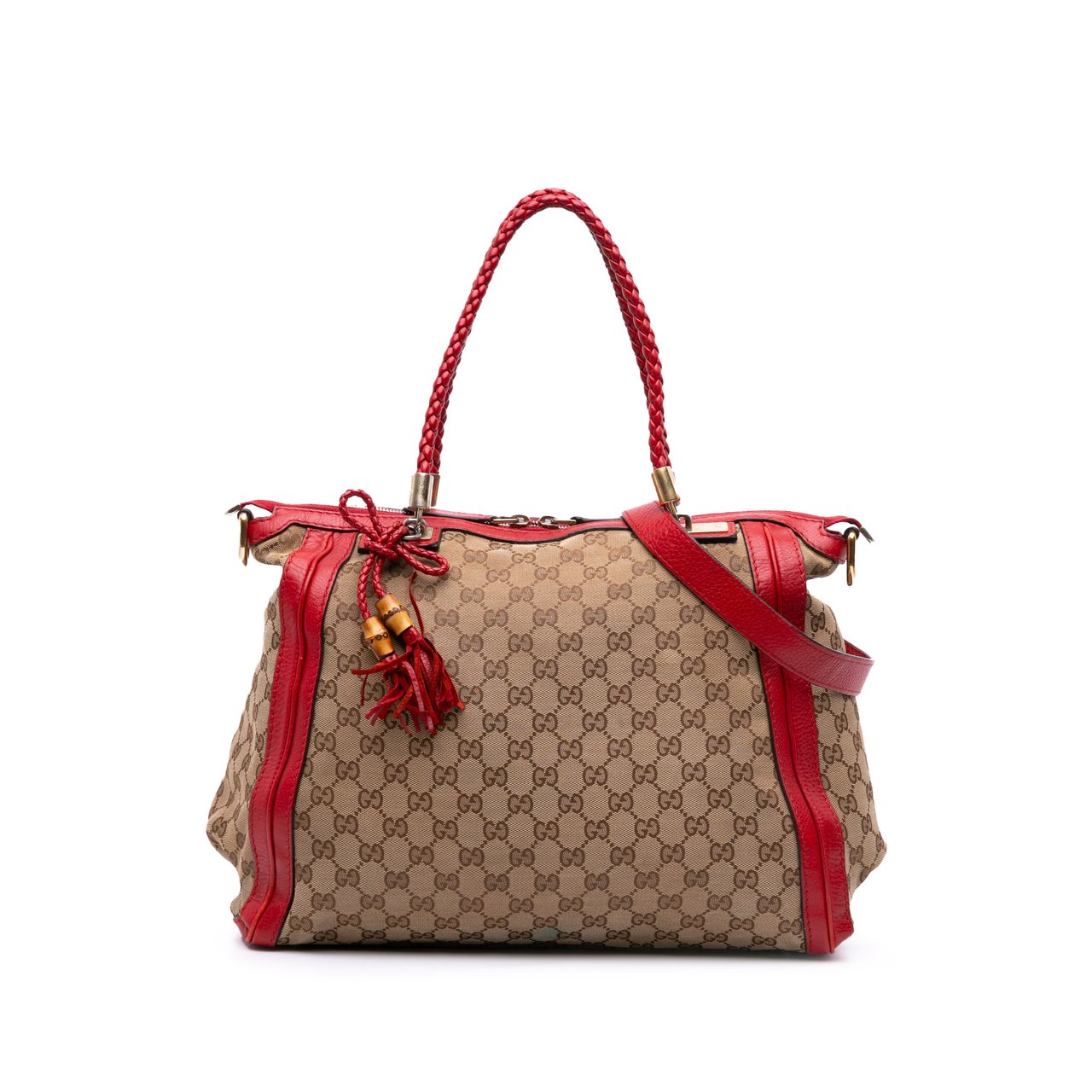 Gucci Large GG Canvas Bella Satchel Bruin