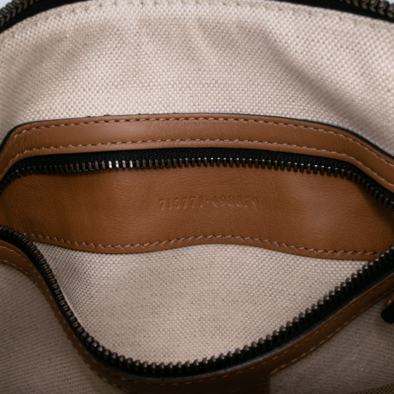 Gucci Mini GG Canvas Web Bauletto Top Handle Bag Zwart