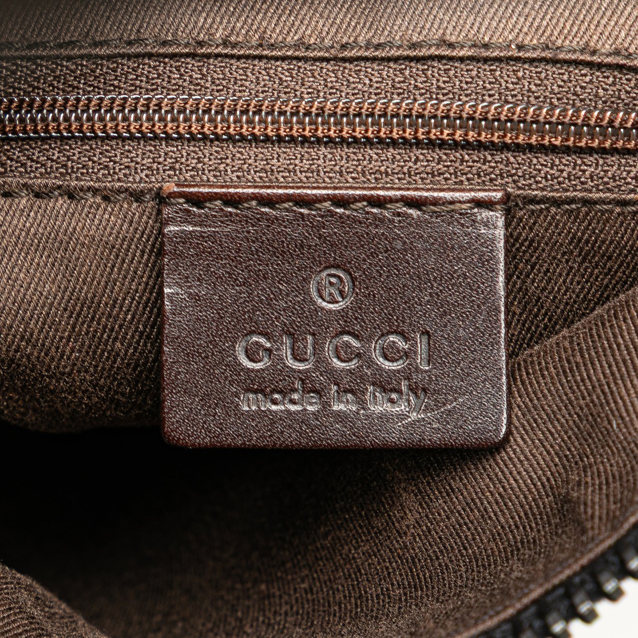 Gucci GG Denim Handbag Bruin