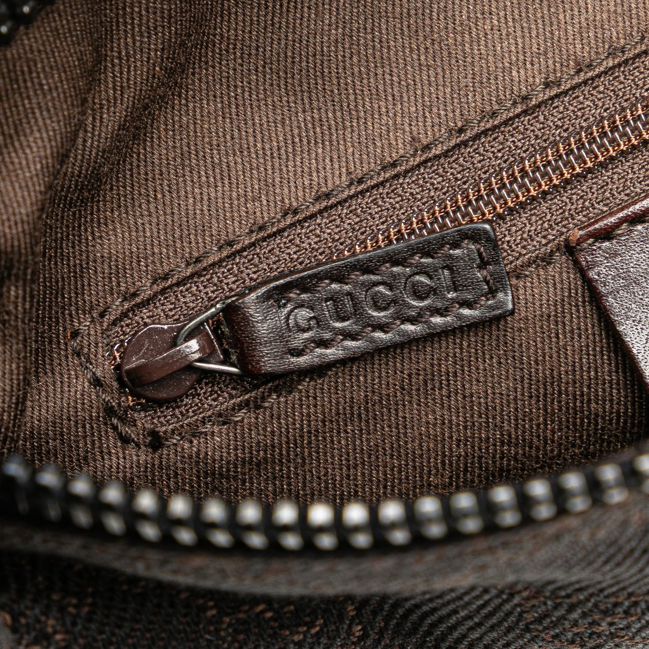 Gucci GG Denim Handbag Bruin