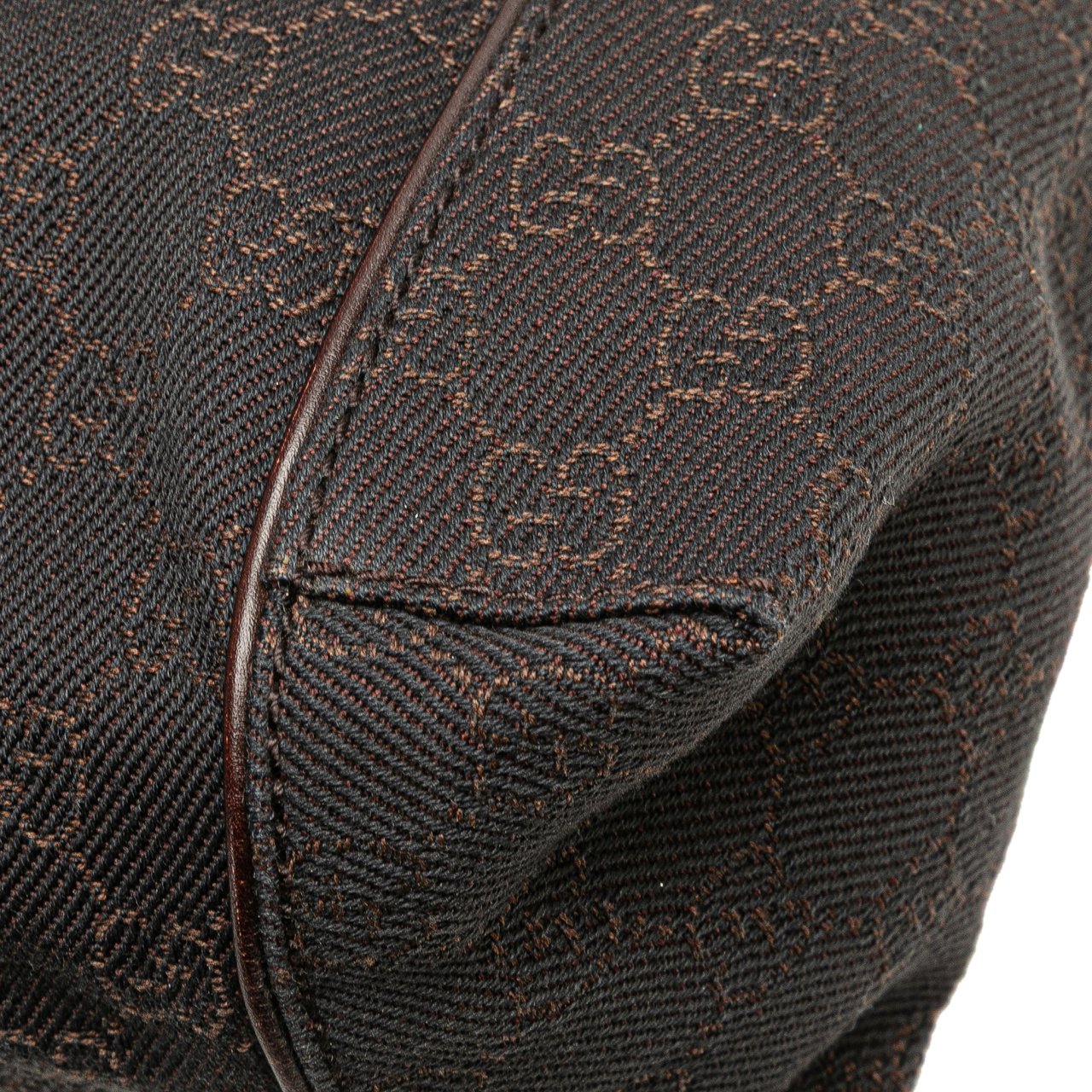 Gucci GG Denim Handbag Bruin