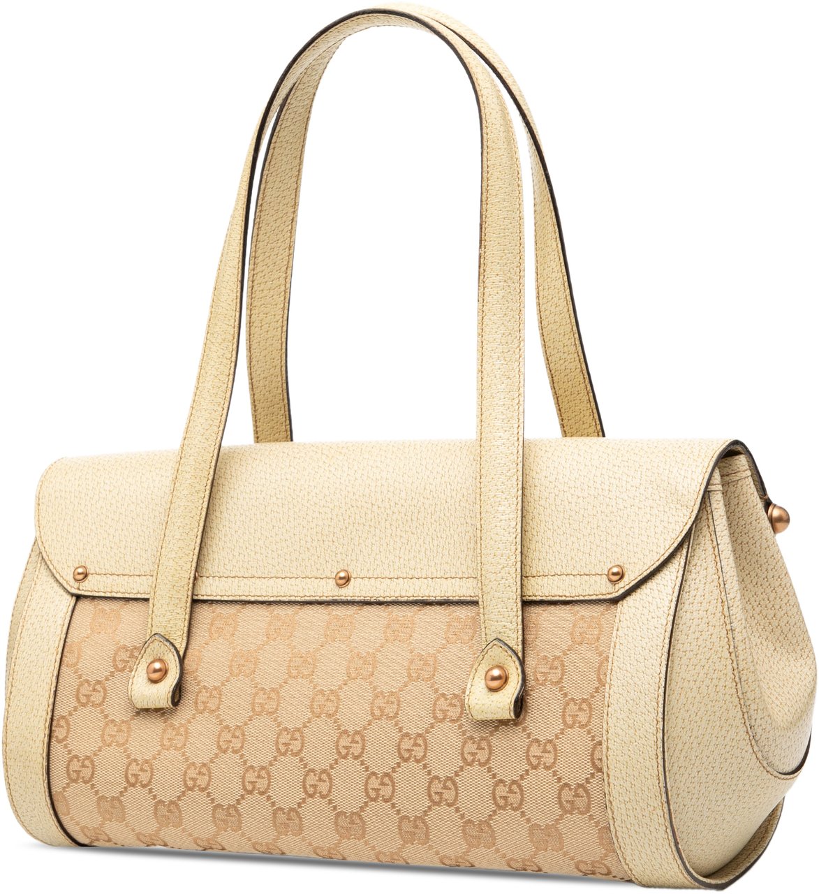 Gucci GG Canvas Bamboo Bullet Shoulder Bag Bruin