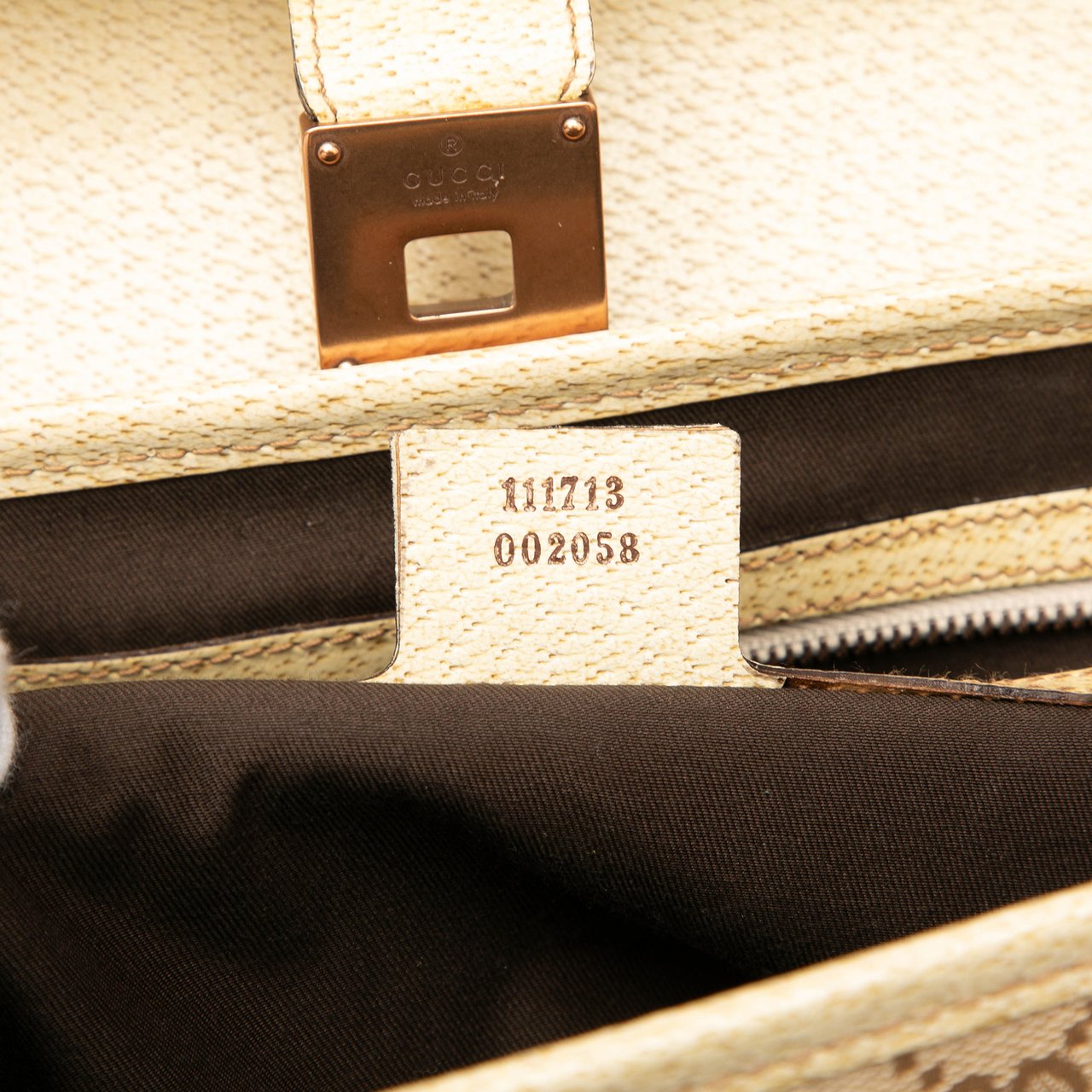 Gucci GG Canvas Bamboo Bullet Shoulder Bag Bruin