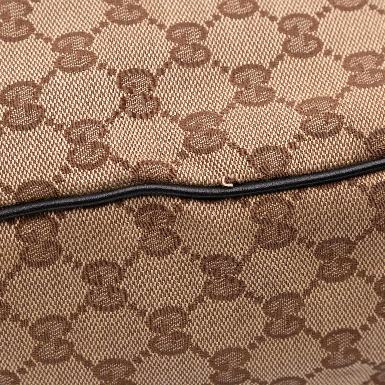 Gucci Large GG Canvas Twins Tote Bruin