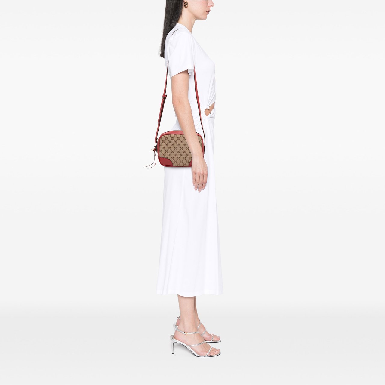 Gucci GG Canvas Bree Crossbody Bruin