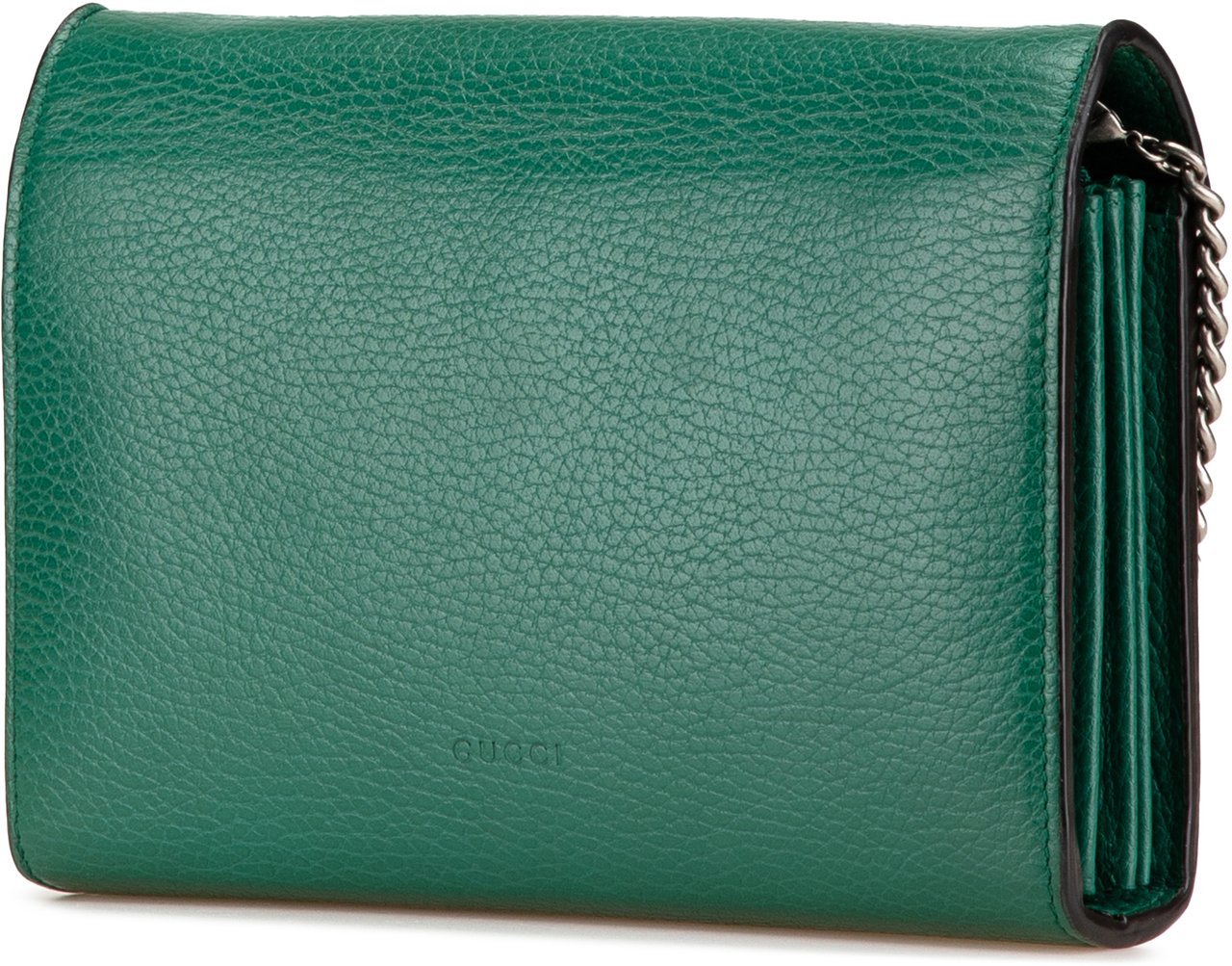 Gucci Mini Leather Dionysus Wallet on Chain Groen