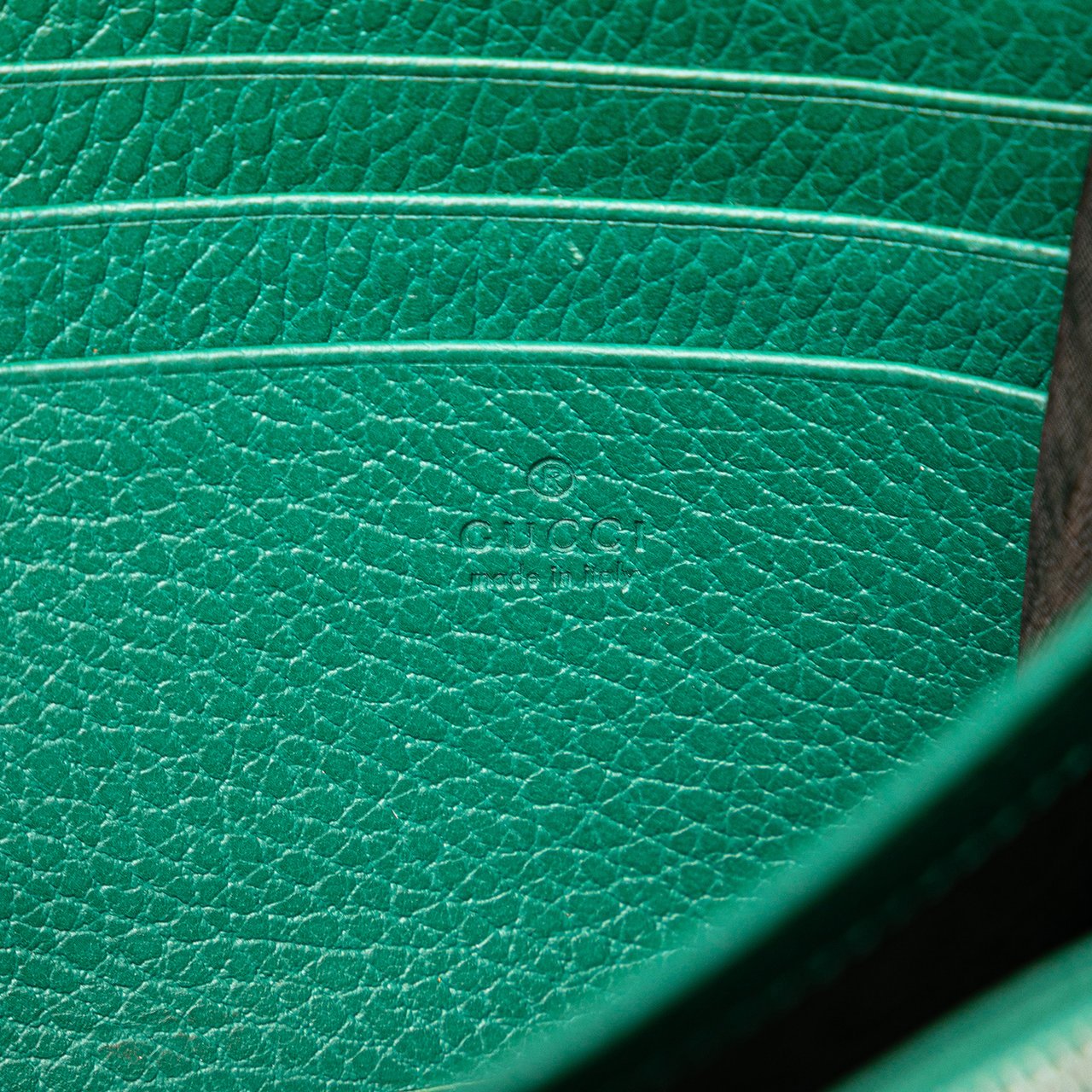 Gucci Mini Leather Dionysus Wallet on Chain Groen