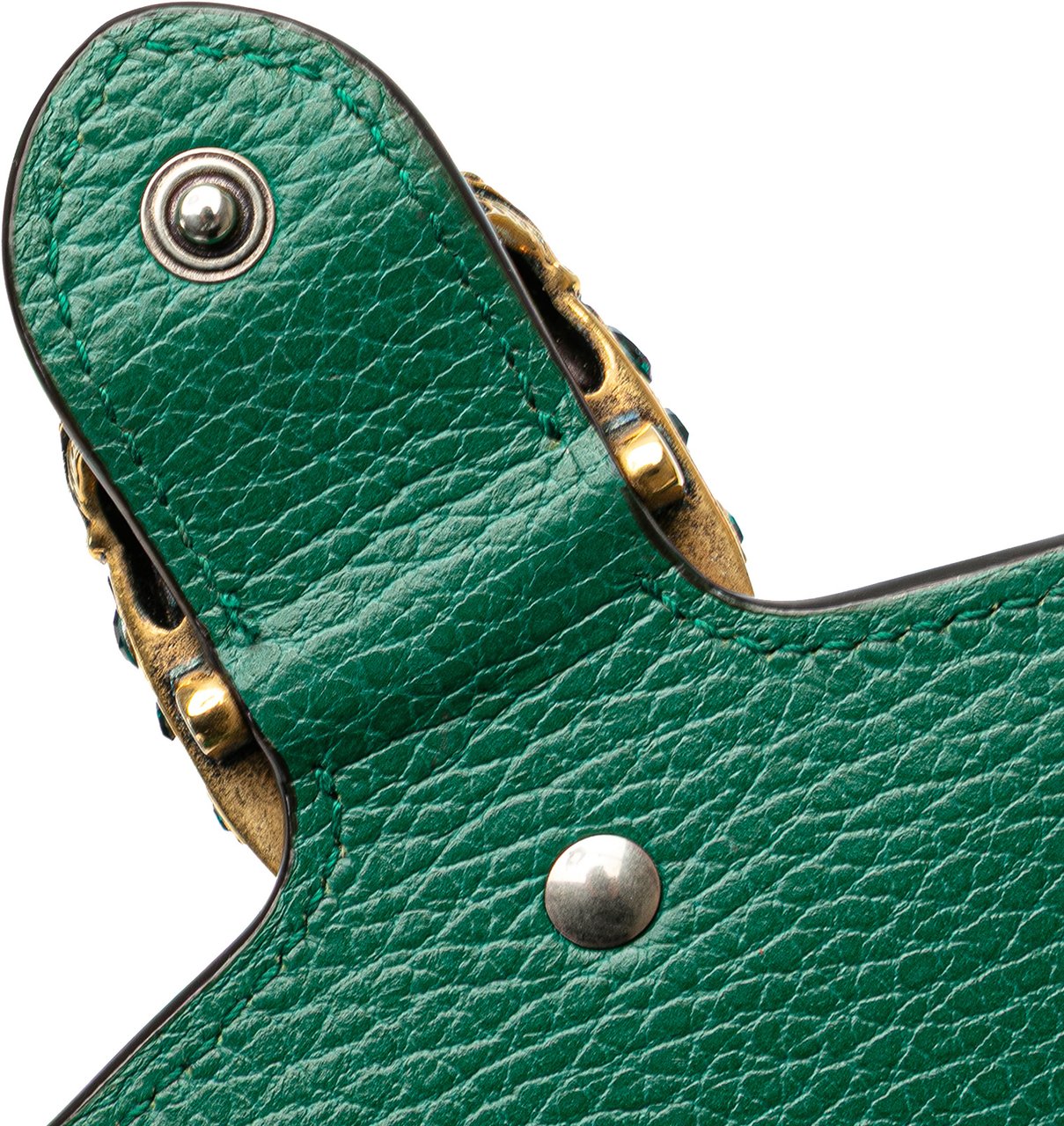 Gucci Mini Leather Dionysus Wallet on Chain Groen