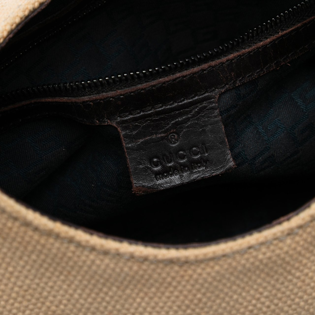 Gucci Canvas Shoulder Bag Bruin