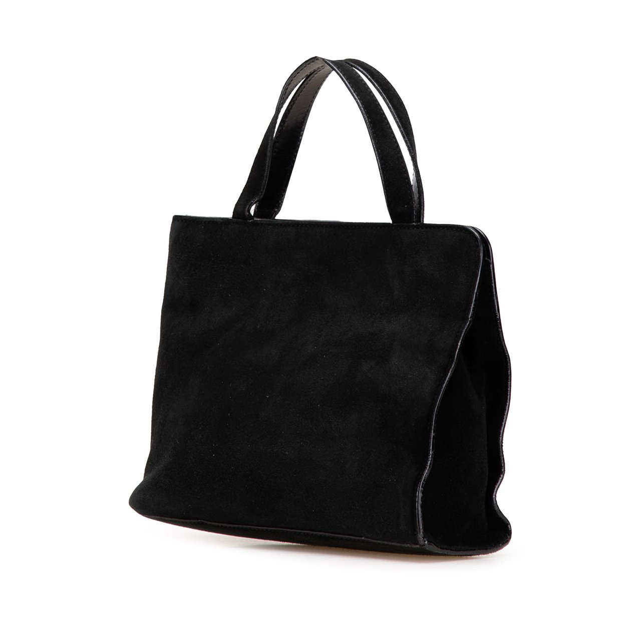 Gucci Suede Handbag Zwart