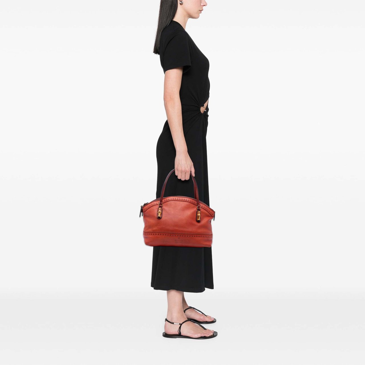 Gucci Leather Laidback Crafty Handbag Oranje
