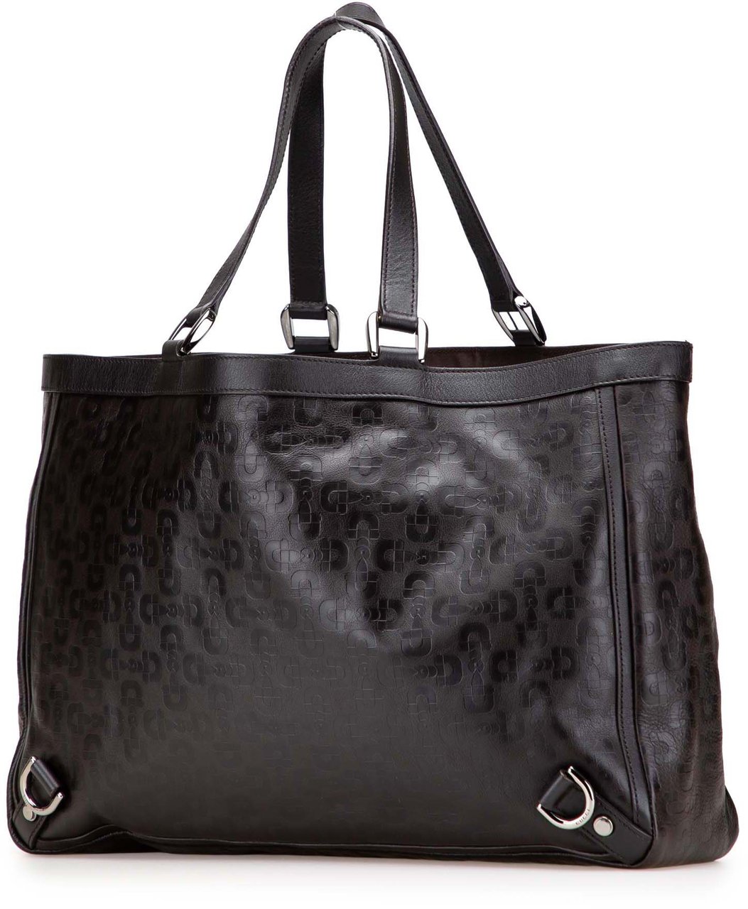 Gucci Leather Abbey D Ring Horsebit Tote Bruin