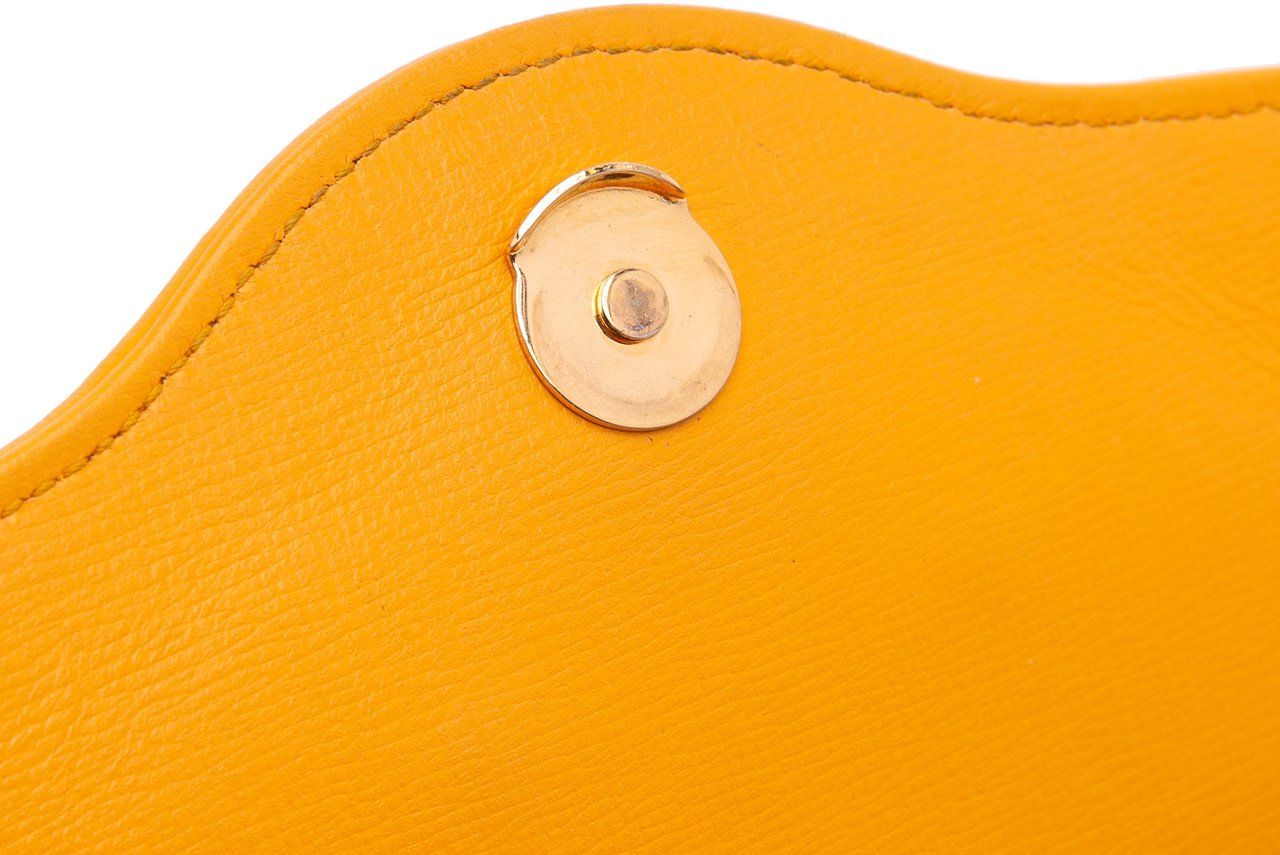 Gucci Raffia Horsebit 1955 Chain Crossbody Geel