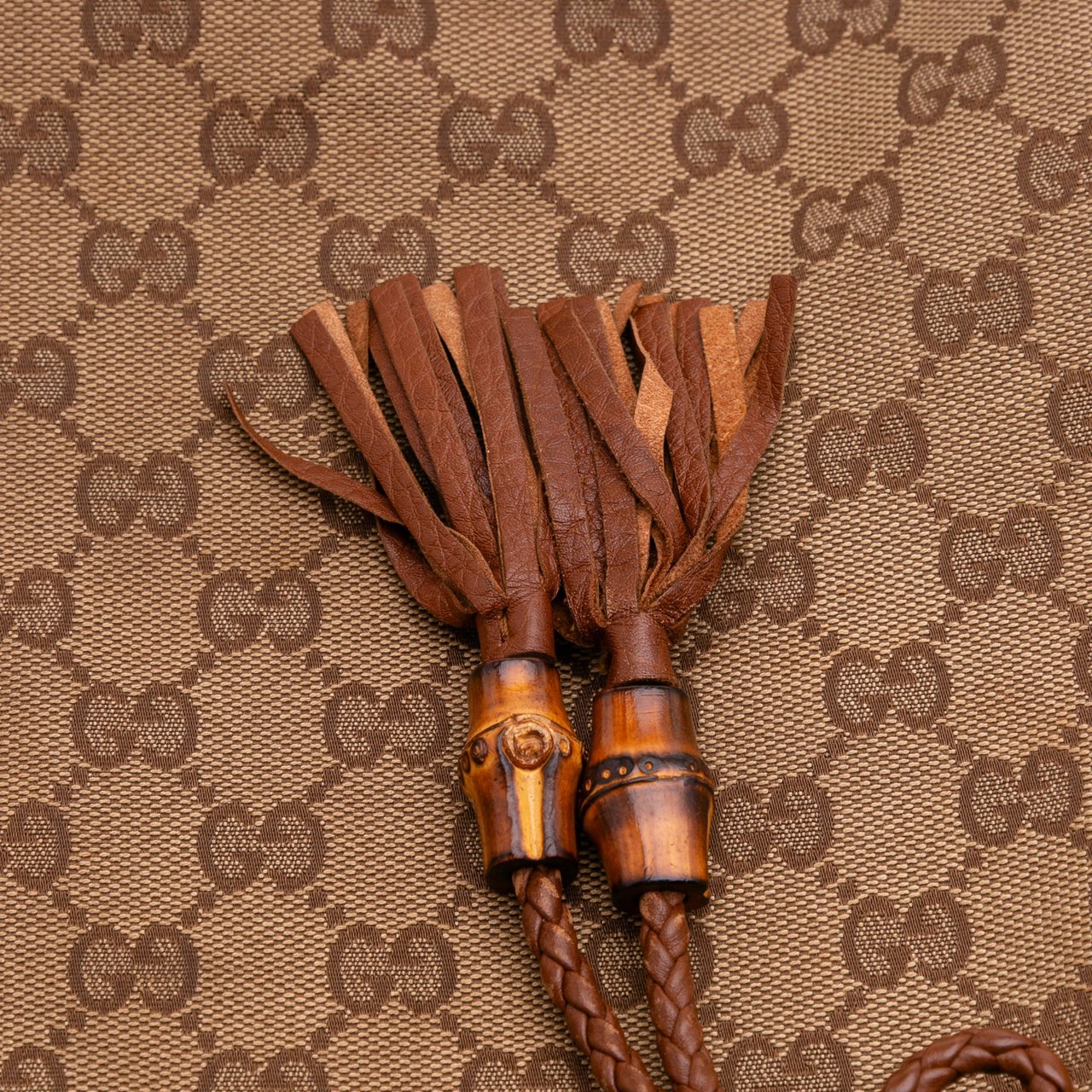 Gucci Medium GG Canvas Bella Tote Bruin