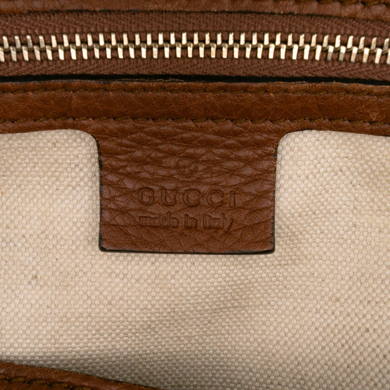 Gucci Medium GG Canvas Bella Tote Bruin