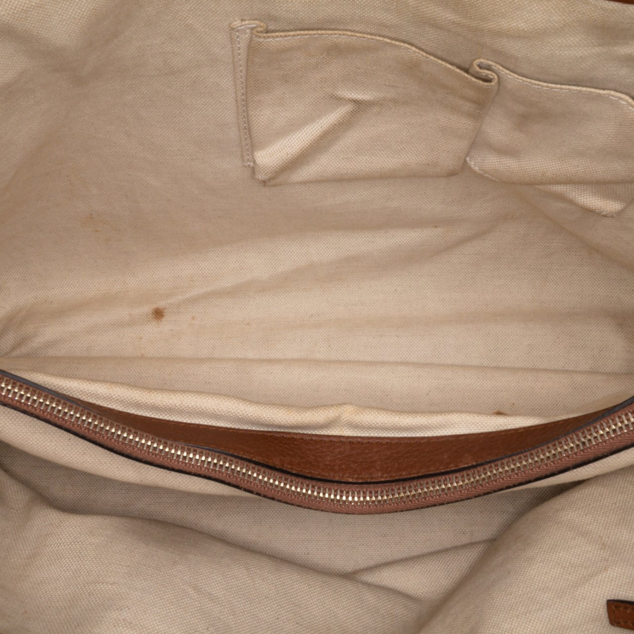 Gucci Medium GG Canvas Bella Tote Bruin