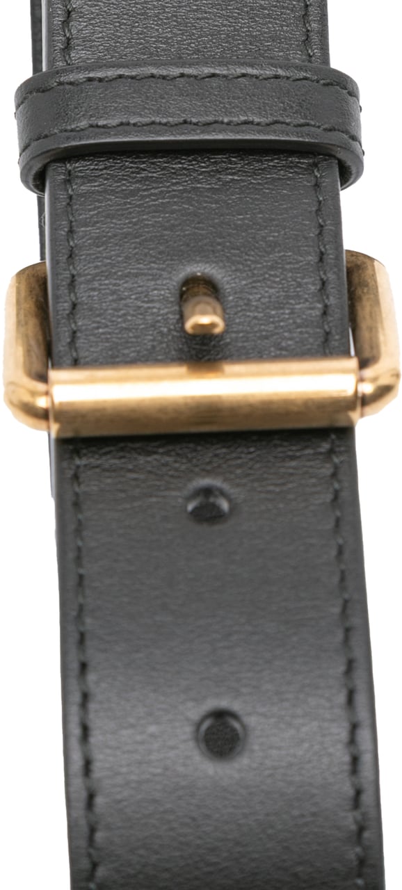 Gucci GG Marmont Matelasse Leather Animalier Belt Bag Zwart