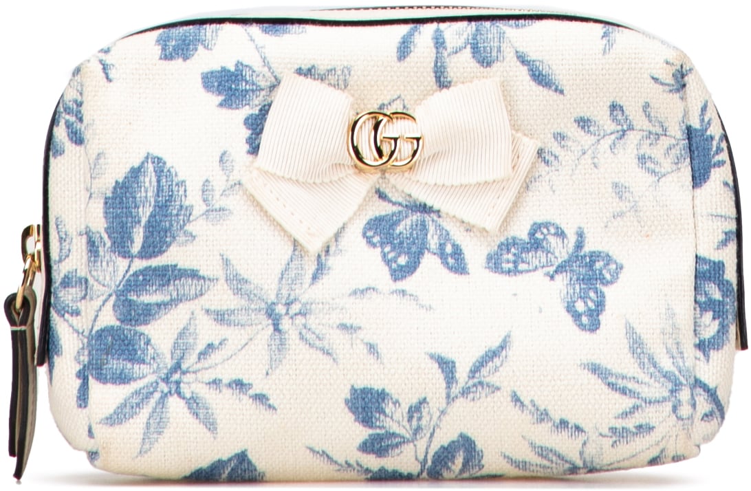 Gucci GG Marmont Canvas Herbarium Pouch Wit