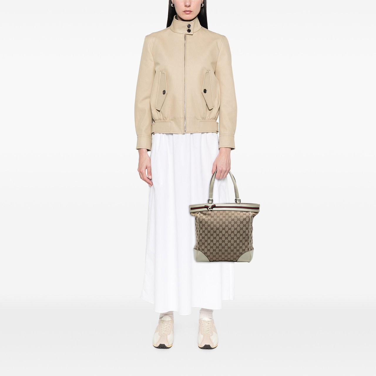 Gucci GG Canvas Mayfair Tote Bruin