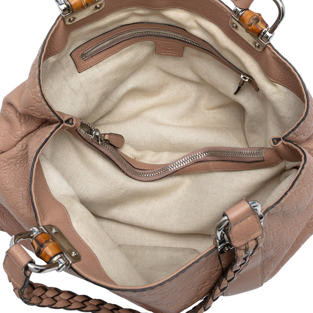 Gucci Medium Guccissima Bamboo Libeccio Tote Bruin