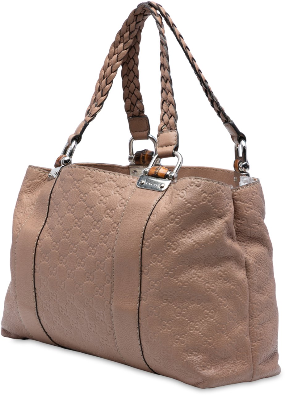 Gucci Medium Guccissima Bamboo Libeccio Tote Bruin