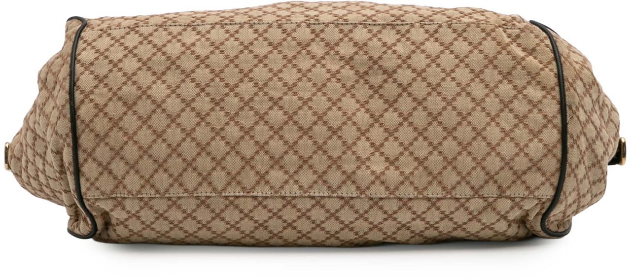 Gucci Diamante Canvas Sukey Satchel Bruin